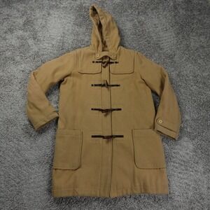 Abercrombie & Fitch Jacket Womens Medium Field Quilted Hooded Coat Toggle Wool